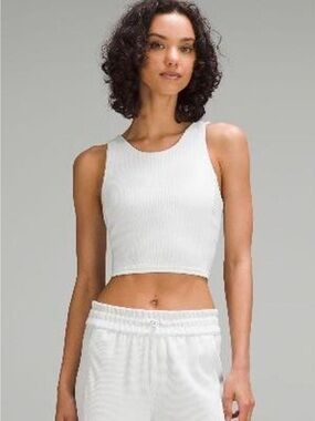 Lululemon softstreme Ribbed Crop Tank Top - vapor
